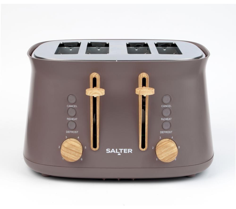 SALTER Malmo EK6775BWN 4-Slice Toaster - Brown image number 2 of 3