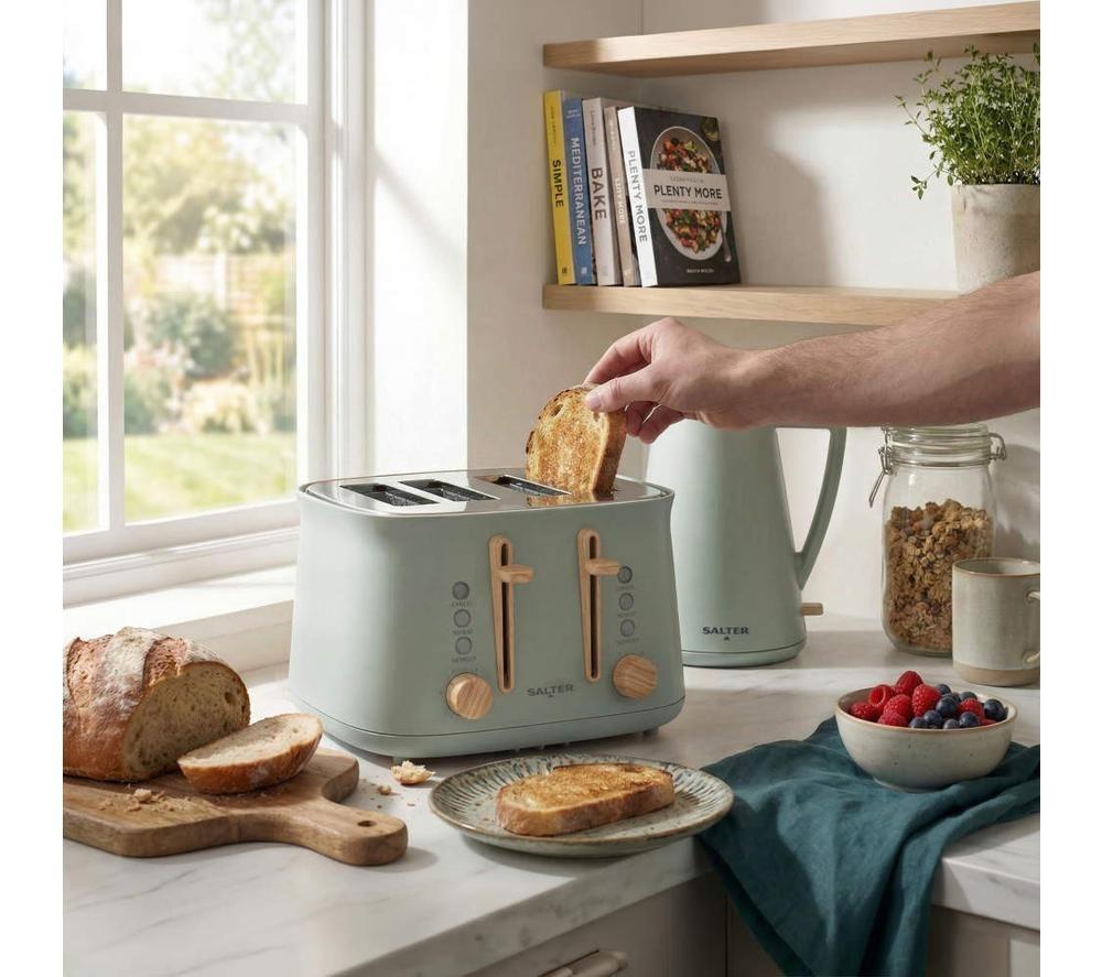 SALTER Malmo EK6775SGE 4-Slice Toaster - Sage image number 6 of 8