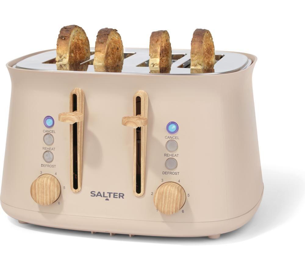 SALTER Malmo EK6775STN 4-Slice Toaster - Stone image number 2 of 5