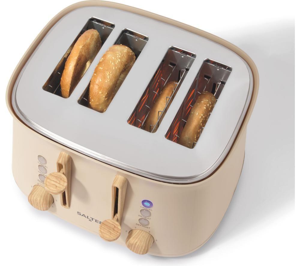 SALTER Malmo EK6775STN 4-Slice Toaster - Stone image number 3 of 5