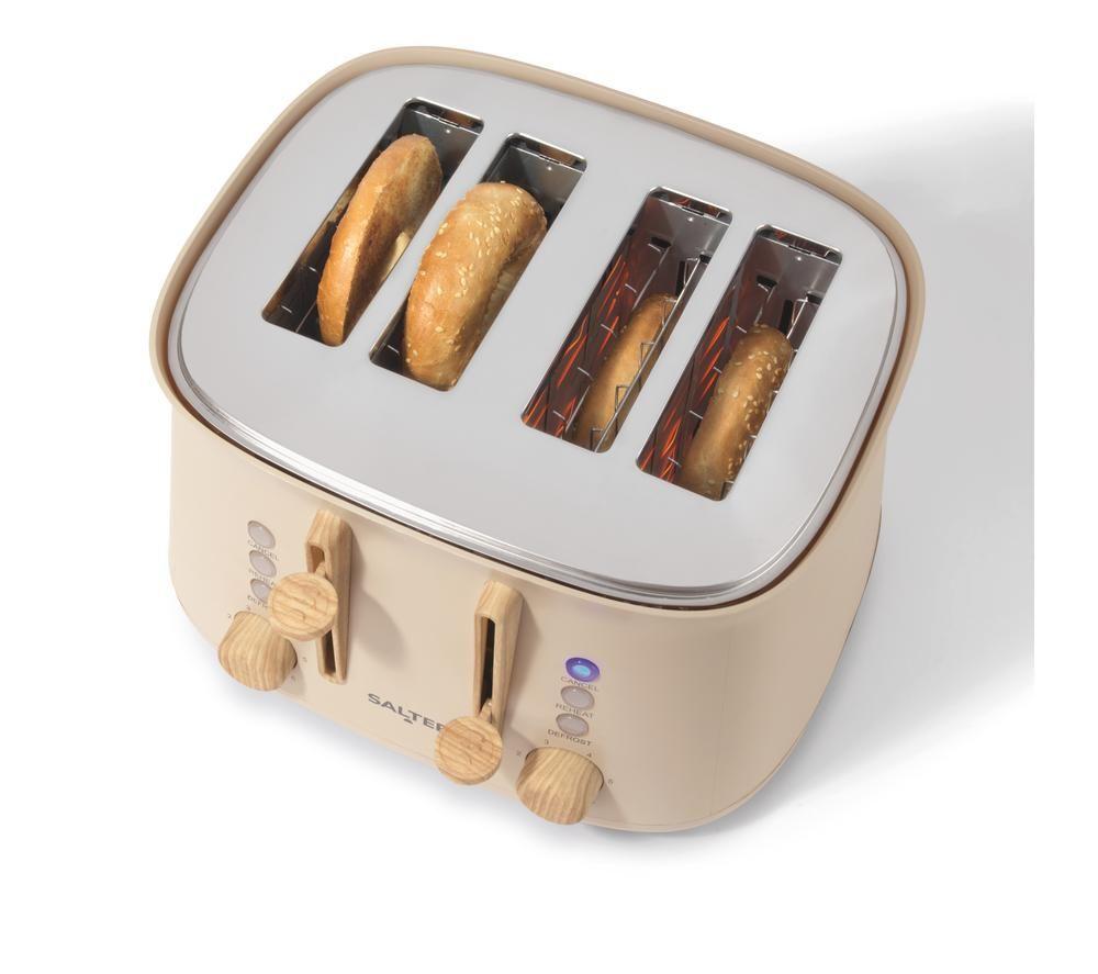 SALTER Malmo EK6775STN 4-Slice Toaster - Stone image number 4 of 5