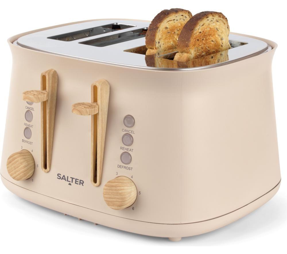 SALTER Malmo EK6775STN 4-Slice Toaster - Stone image number 5 of 5