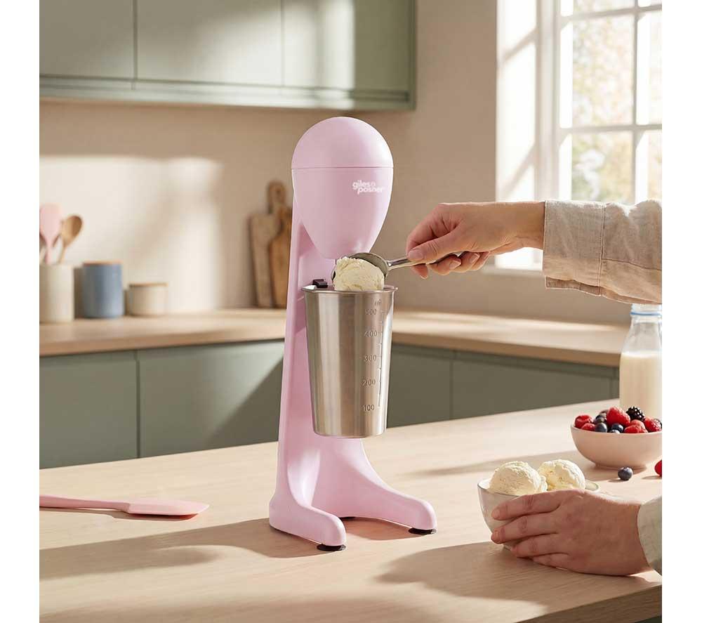 GILES & POSNER EK6628GSPNKM Milkshake Maker - Pink image number 2 of 8