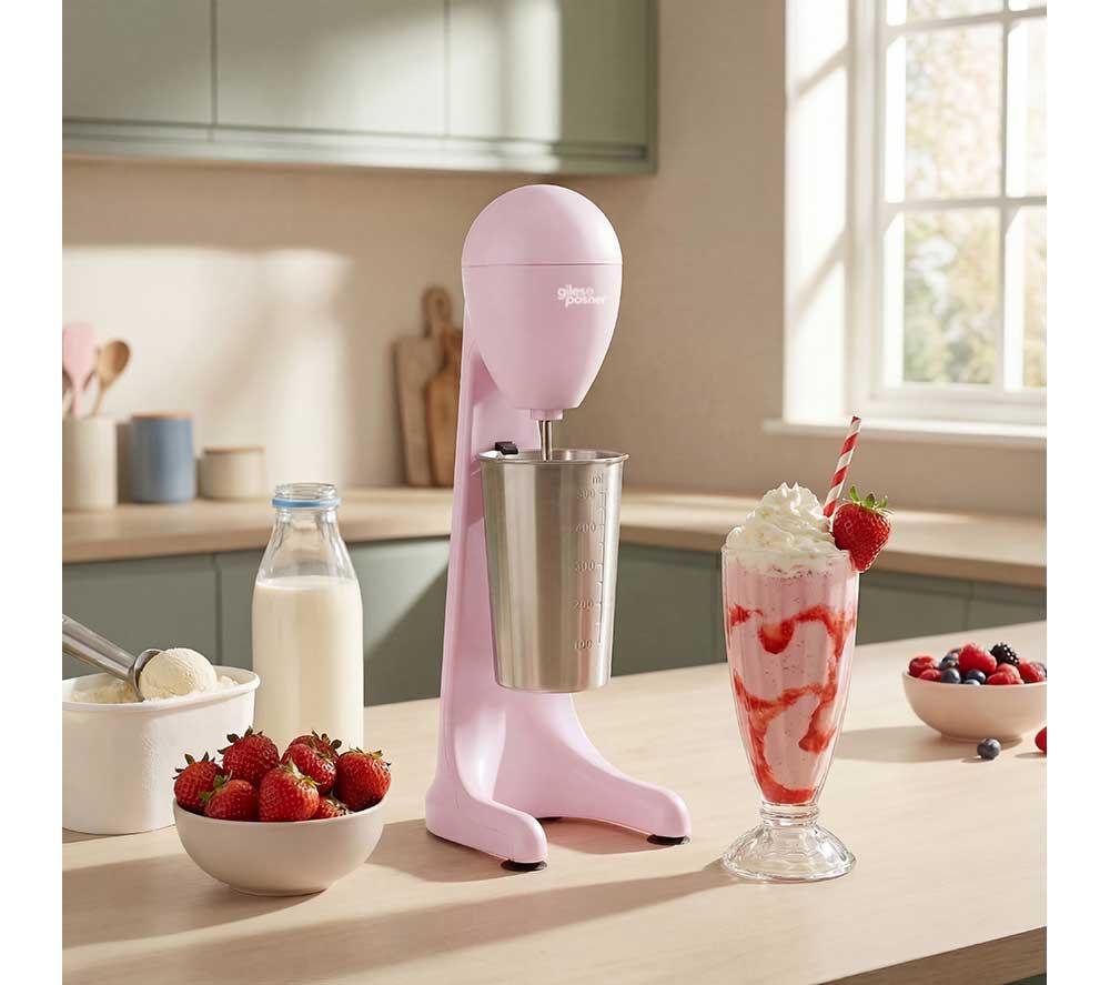 GILES & POSNER EK6628GSPNKM Milkshake Maker - Pink image number 3 of 8