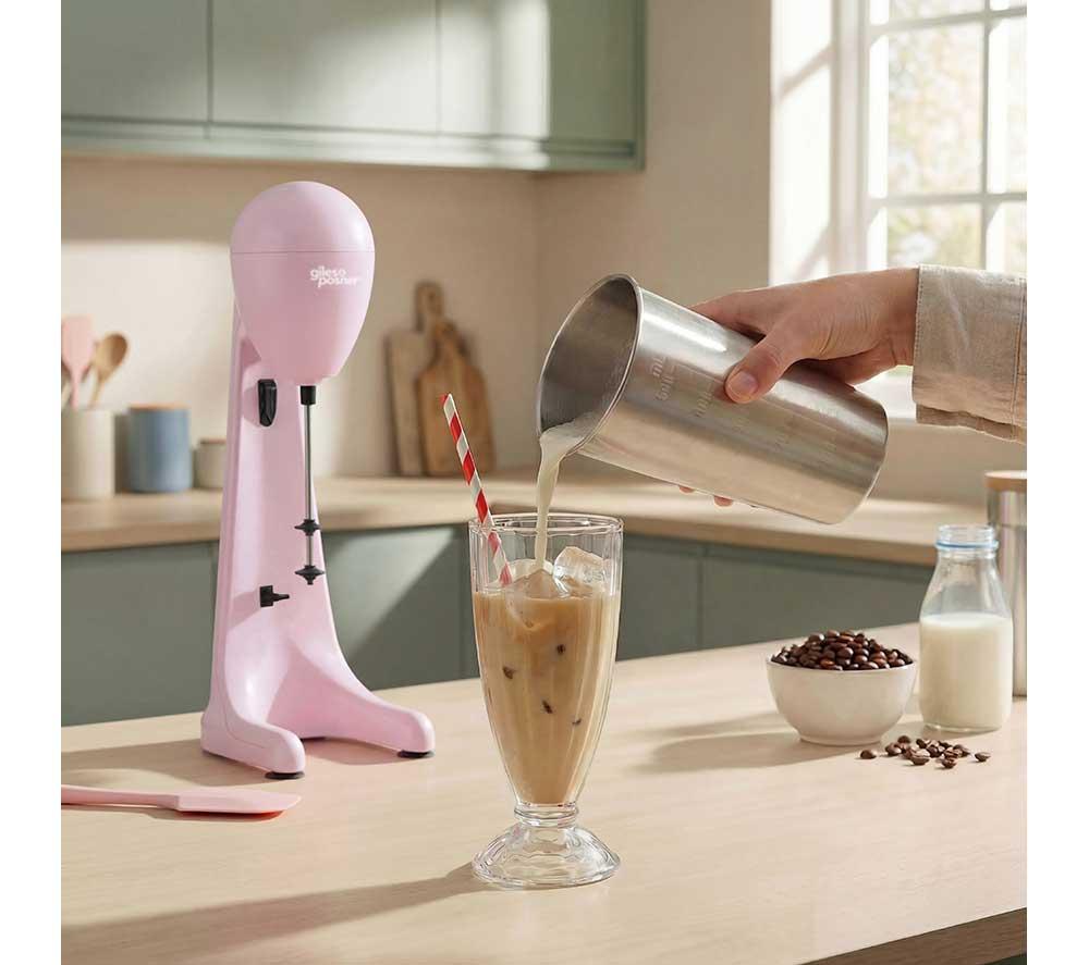 GILES & POSNER EK6628GSPNKM Milkshake Maker - Pink image number 4 of 8