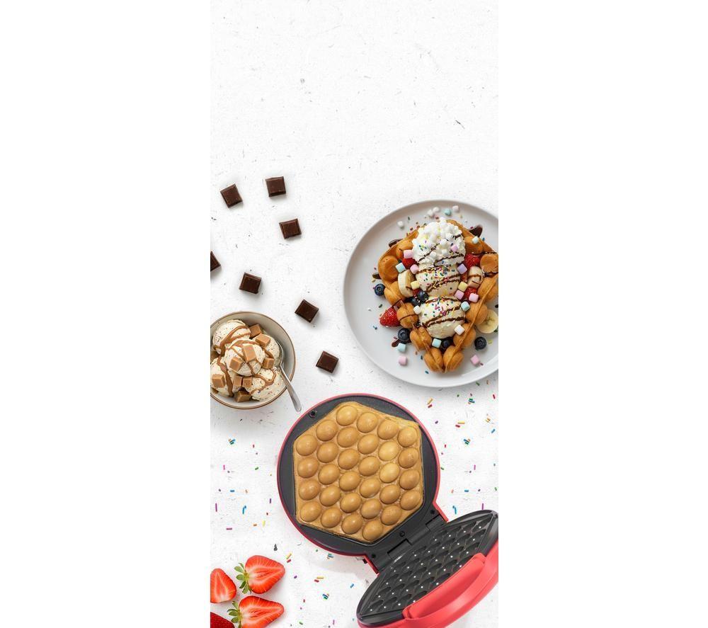 GILES & POSNER EK6663GCRM Bubble Waffle Maker - Red image number 6 of 8