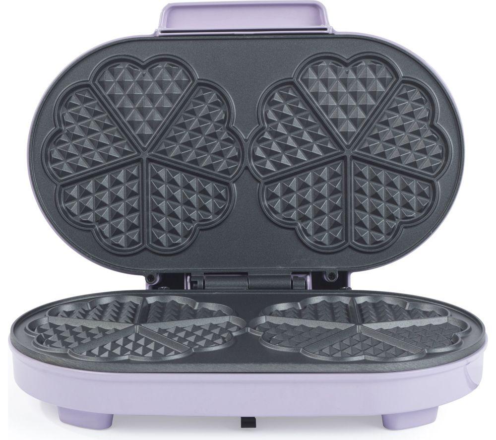 Giles & Posner Double Heart Shaped Waffle Maker - Purple