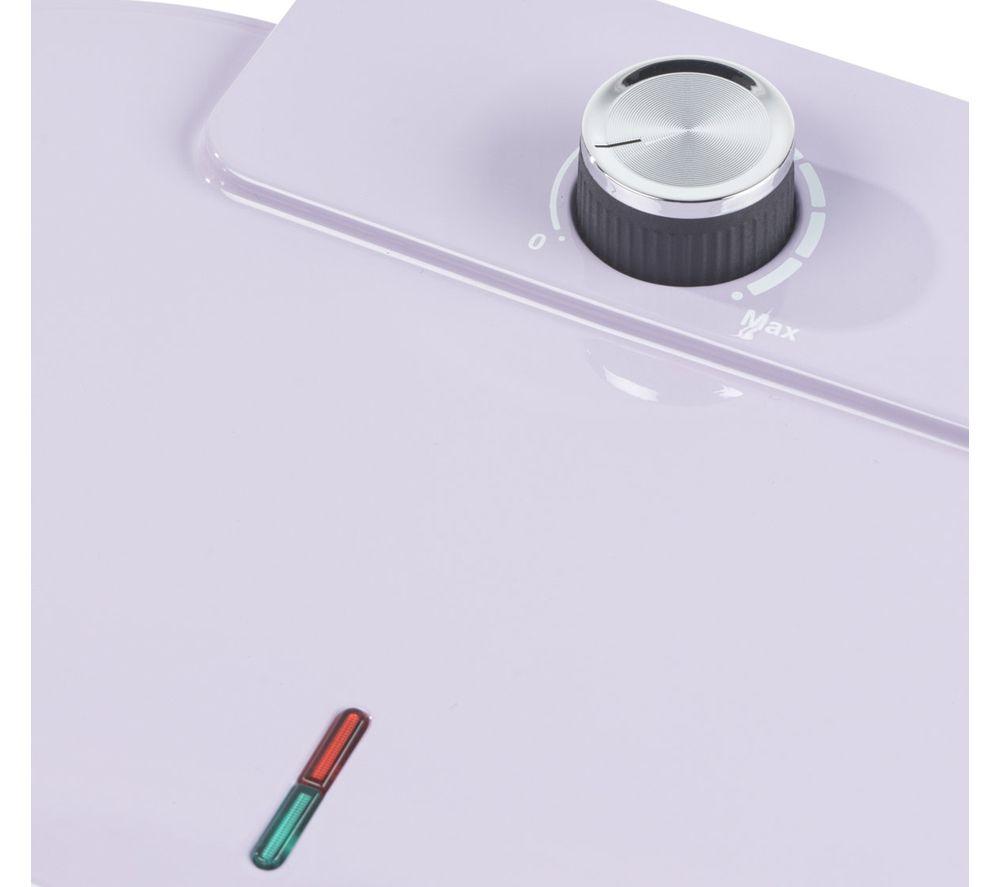 GILES & POSNER Double Heart Shaped Waffle Maker - Purple image number 4 of 6