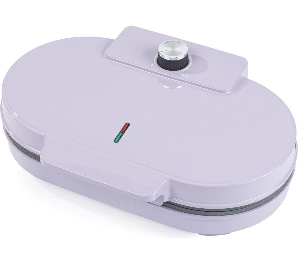 GILES & POSNER Double Heart Shaped Waffle Maker - Purple image number 5 of 6