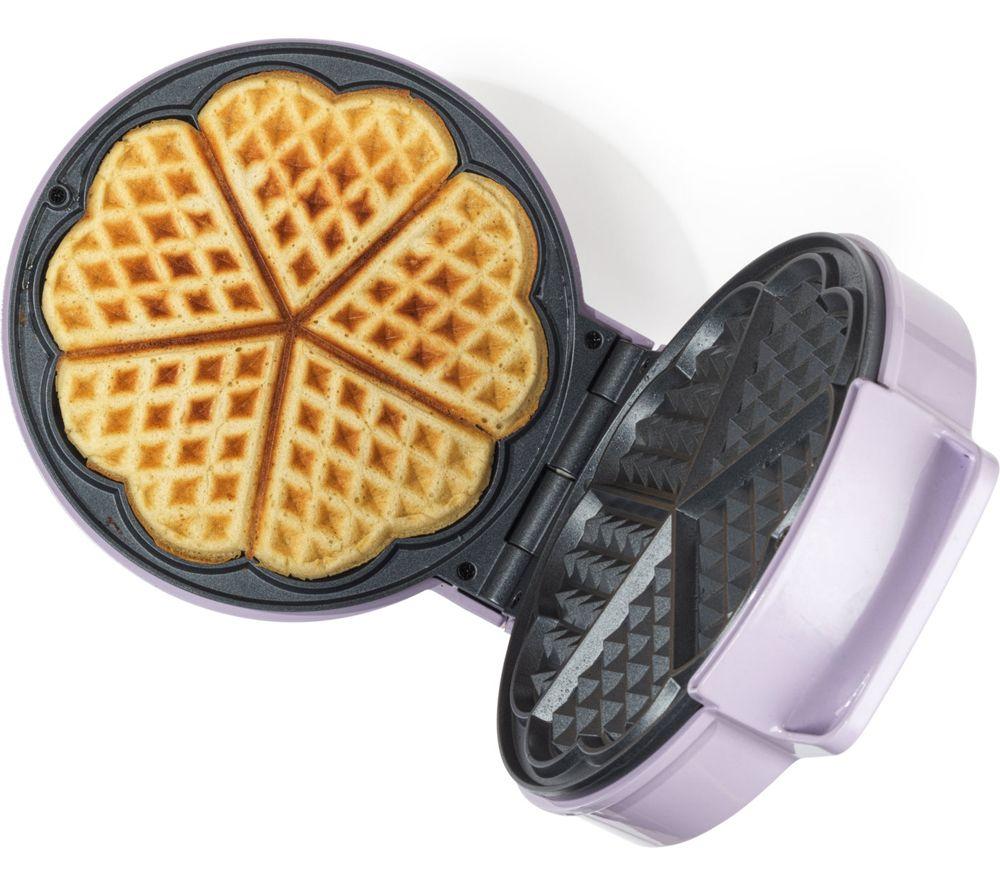 GILES & POSNER Single Heart Shaped Waffle Maker - Purple image number 2 of 5