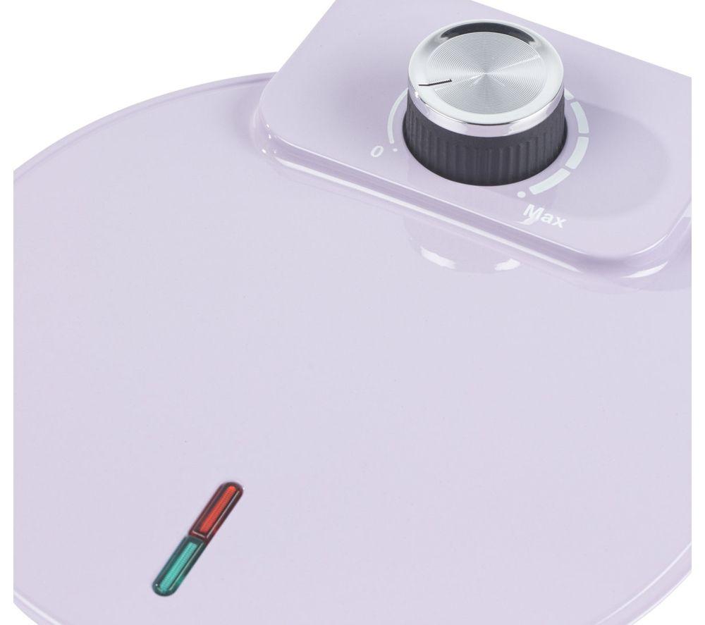 GILES & POSNER Single Heart Shaped Waffle Maker - Purple image number 3 of 5