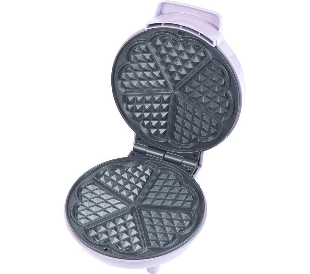 GILES & POSNER Single Heart Shaped Waffle Maker - Purple image number 4 of 5