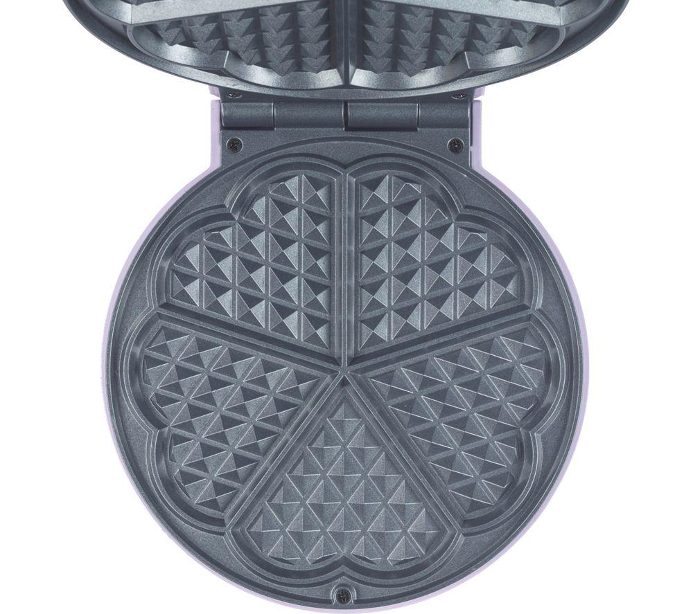 GILES & POSNER Single Heart Shaped Waffle Maker - Purple image number 5 of 5