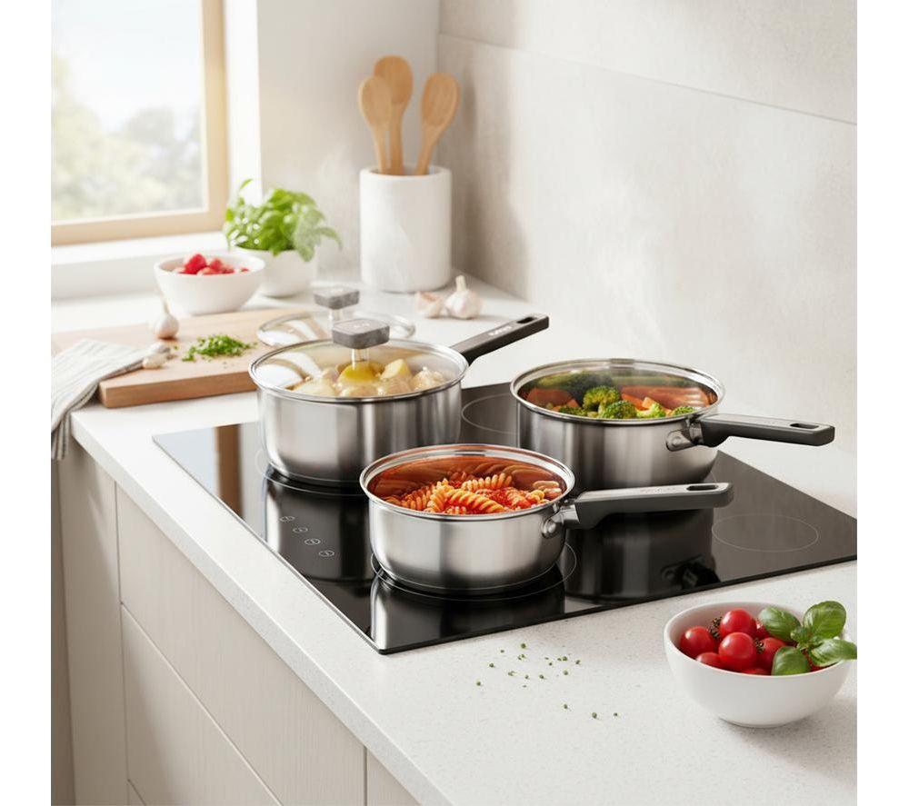 SALTER Expert BW14627 3-piece Saucepan Set - Silver image number 3 of 9
