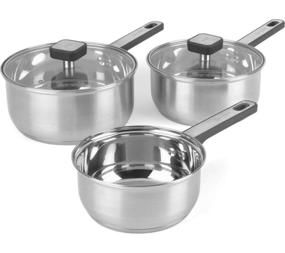 SALTER Expert BW14627 3-piece Saucepan Set - Silver image number 9 of 9