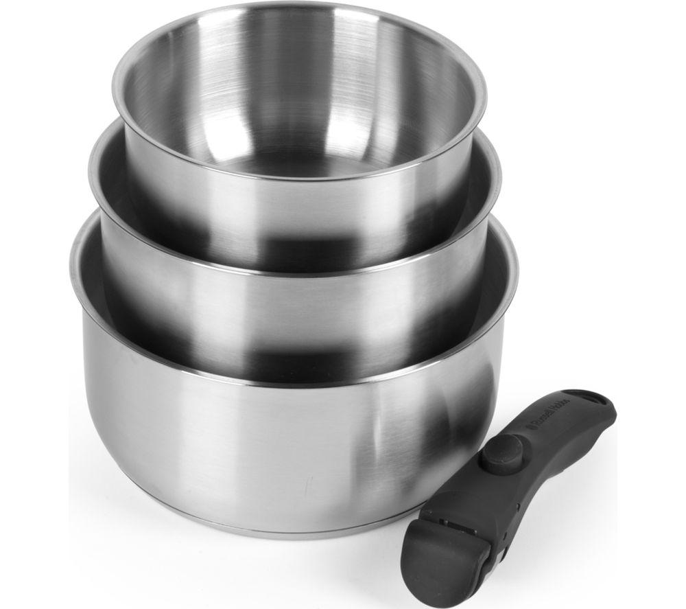 RUSSELL HOBBS RH04034 3-piece Saucepan Set - Silver image number 2 of 7