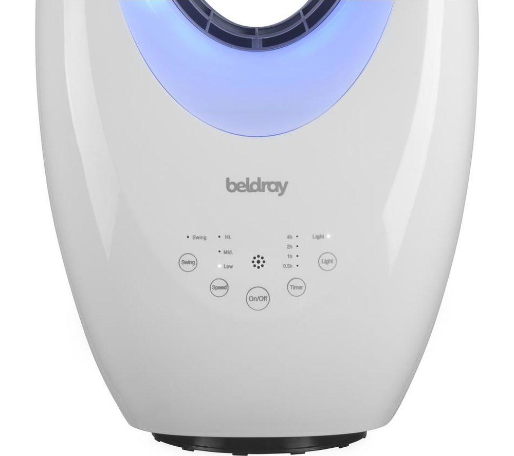 BELDRAY EH3787 Bladeless Tower Fan - White image number 3 of 9