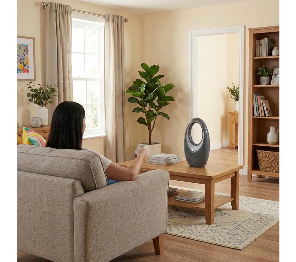 BELDRAY EH3787GRY Bladeless Tower Fan - Grey image number 5 of 9