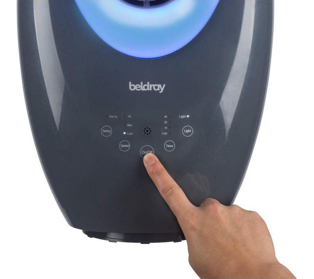 BELDRAY EH3787GRY Bladeless Tower Fan - Grey image number 6 of 9