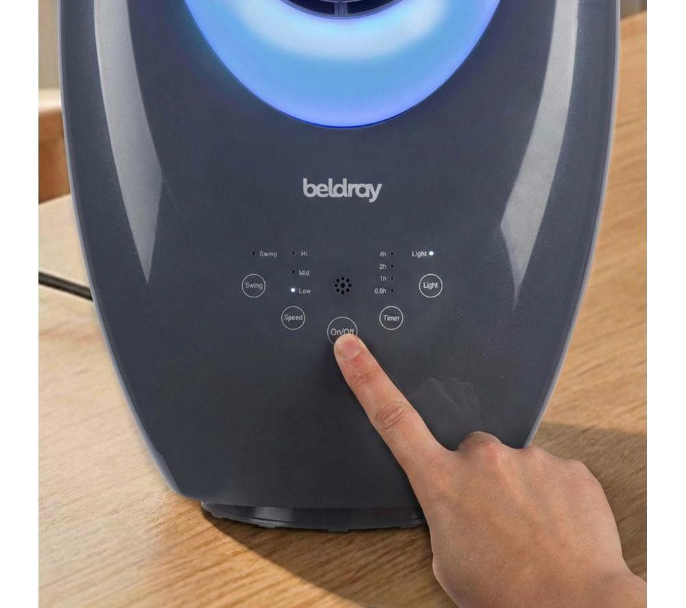 BELDRAY EH3787GRY Bladeless Tower Fan - Grey image number 8 of 9