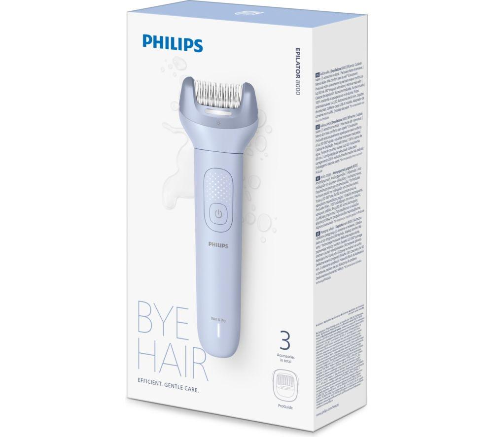 PHILIPS BRE708/00 Series 8000 Wet & Dry Epilator &ndash; Light Blue image number 2 of 6