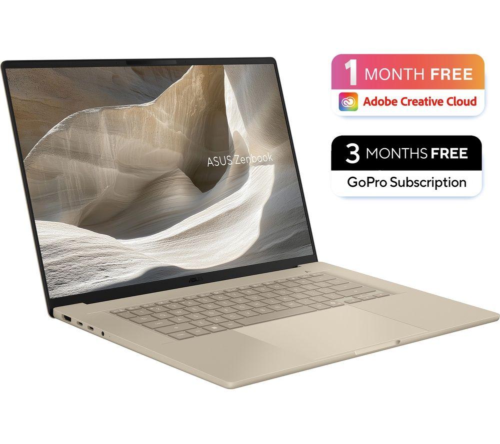 ASUS Zenbook A16 16" Laptop, Copilot+ PC &ndash; Snapdragon X2, 1 TB SSD, Beige image number 5 of 12