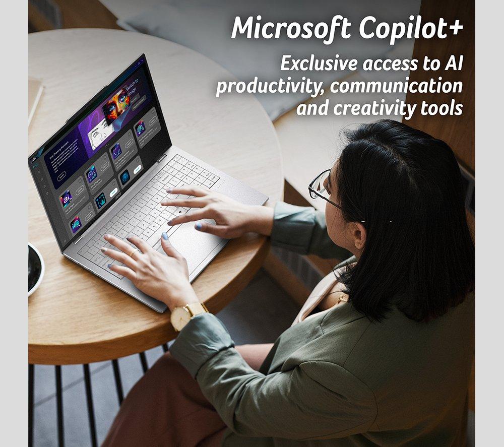 ACER Swift Air 16 OLED 16" Laptop, Copilot+ PC - AMD Ryzen AI 5, 1 TB SSD, Silver image number 5 of 7