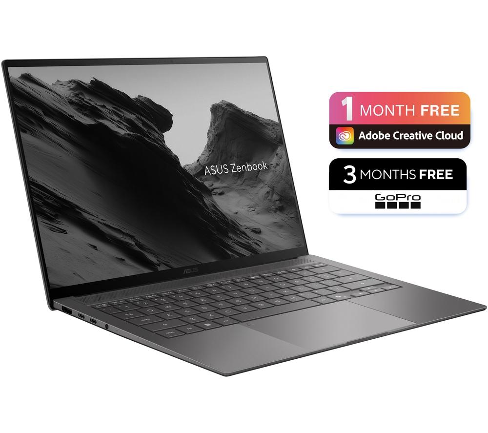ASUS Zenbook S14 Copilot+PC, OLED 14" Laptop - Intel&reg; Core&trade; Ultra 9, 1 TB SSD, Elephant Gray image number 2 of 11