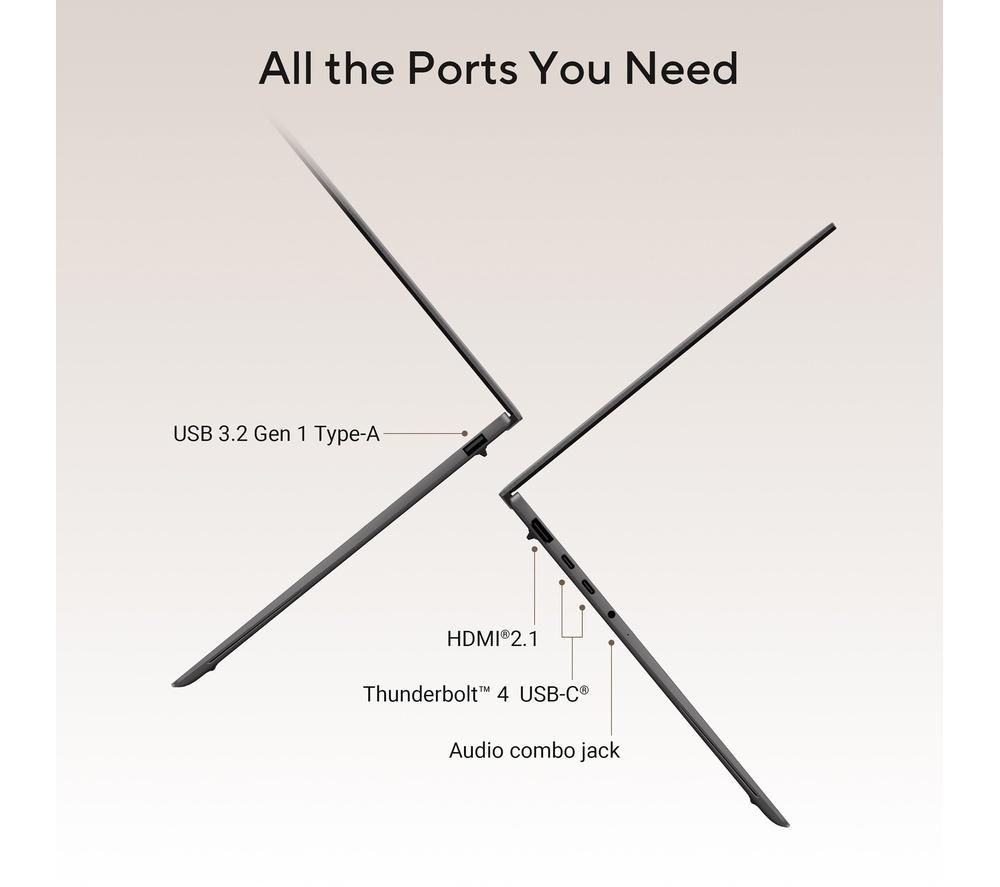 ASUS Zenbook S14 Copilot+PC, OLED 14" Laptop - Intel&reg; Core&trade; Ultra 9, 1 TB SSD, Elephant Gray image number 4 of 11