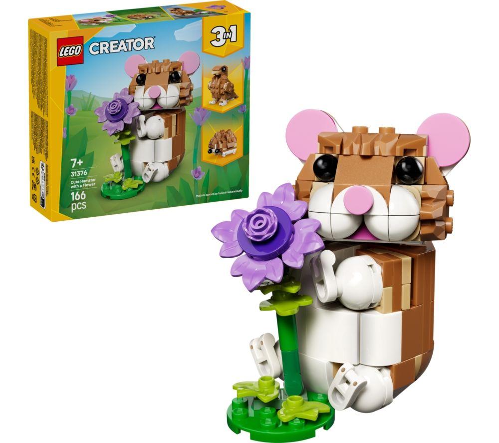 LEGO Creator 31376 3-in-1 Cute Hamster with a Flower Set