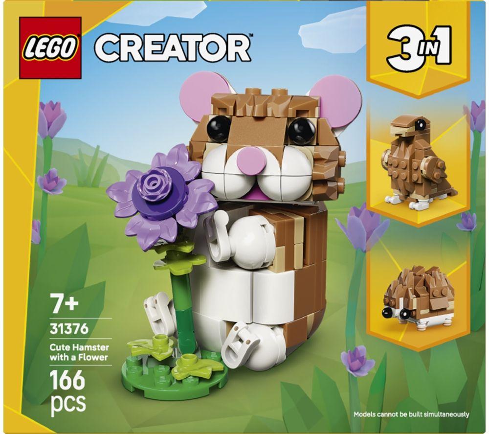 LEGO Creator 31376 3-in-1 Cute Hamster with a Flower Set image number 3 of 5