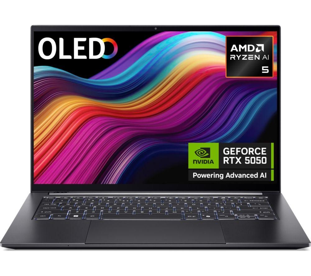 Acer Swift X 14 AI 14.5inch Laptop, Copilot+ PC - AMD Ryzenâ„¢ AI 5 340, 512 GB SSD, Grey