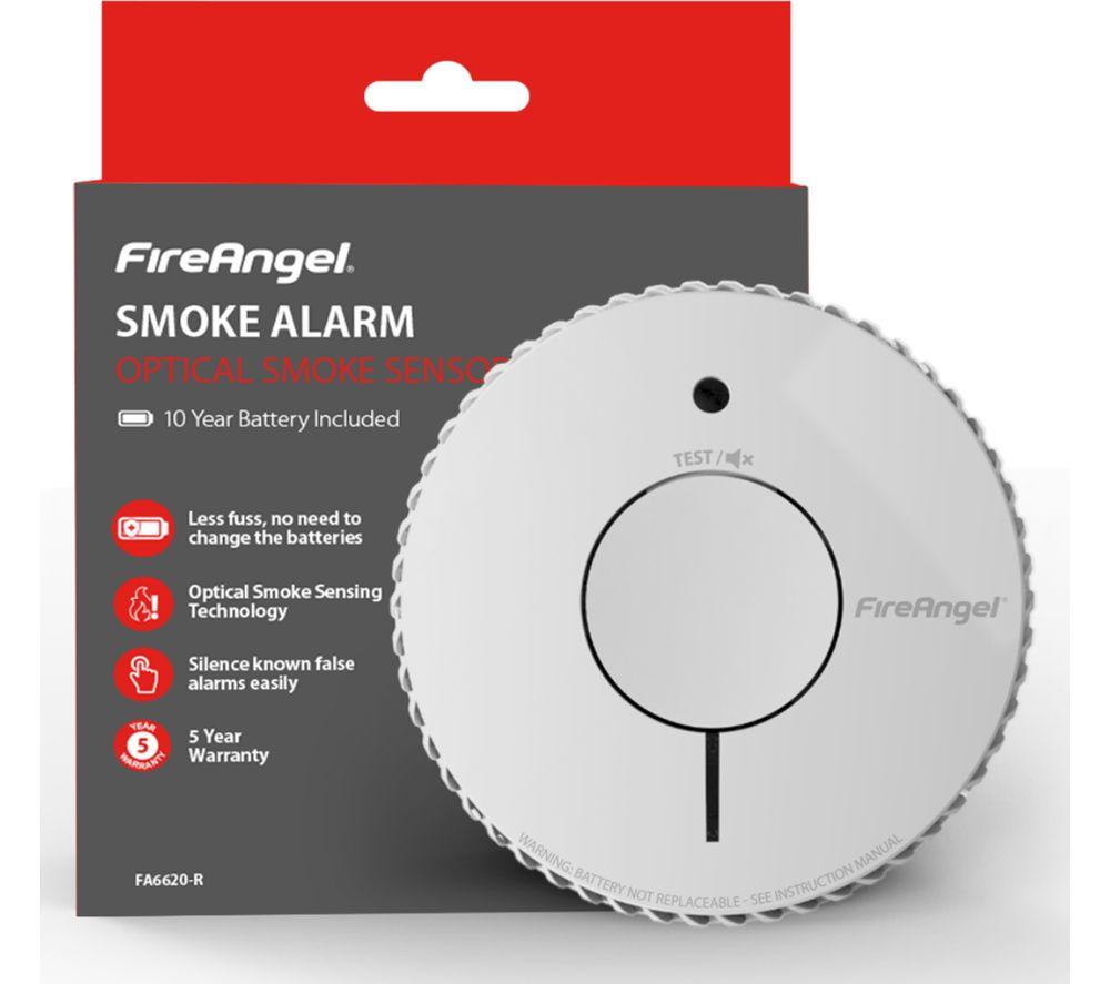 FIREANGEL FA6620-R Optical Smoke Alarm - White image number 2 of 9