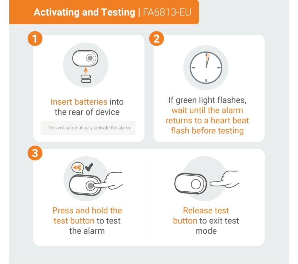 FIREANGEL FA6813-EUX10 Carbon Monoxide Alarm - White image number 3 of 6