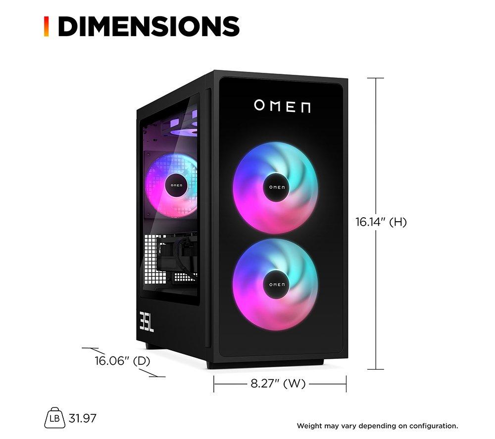 HP OMEN 35L Gaming PC - AMD Ryzen 7, RX 9070 XT, 1 TB SSD image number 9 of 15