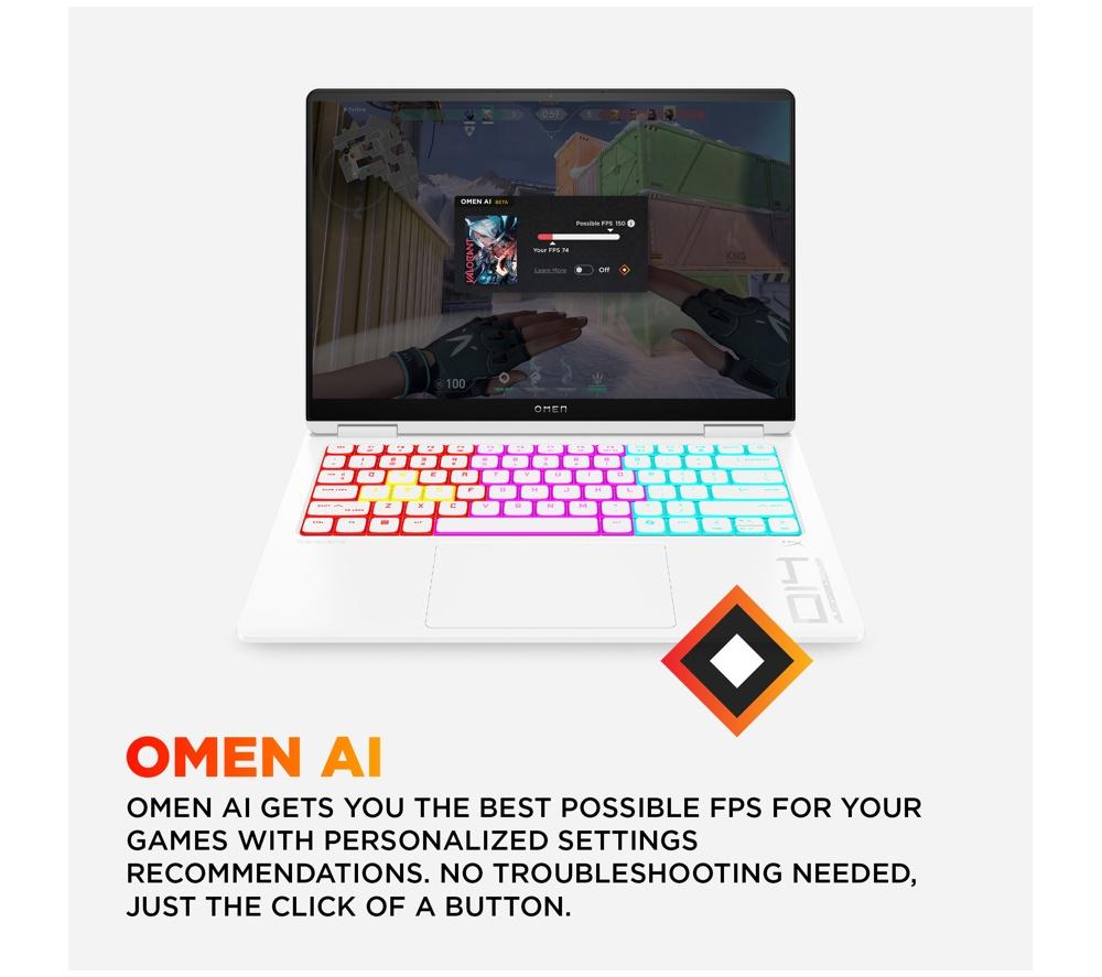 HP OMEN Transcend 14-fb1506na 14" Gaming Laptop - Intel&reg; Core&trade; Ultra 7, RTX 5060, 1 TB SSD image number 4 of 22