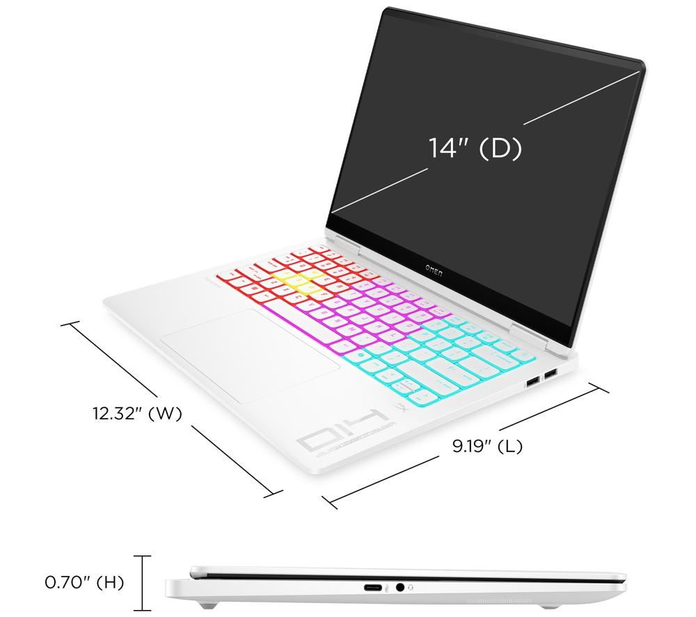 HP OMEN Transcend 14-fb1506na 14" Gaming Laptop - Intel&reg; Core&trade; Ultra 7, RTX 5060, 1 TB SSD image number 9 of 22