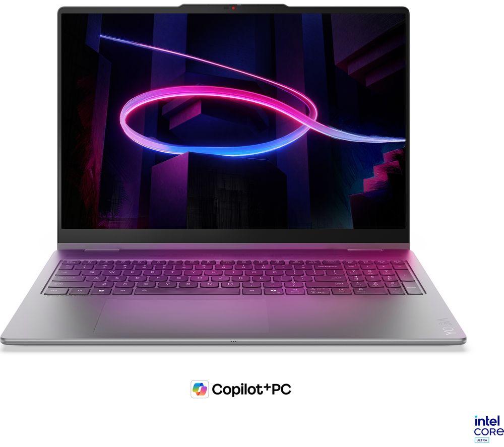 LENOVO Yoga 7i Aura Edition 16" 2 in 1 Laptop, Copilot+ PC - Intel Core Ultra 7, 512 GB, Luna Grey