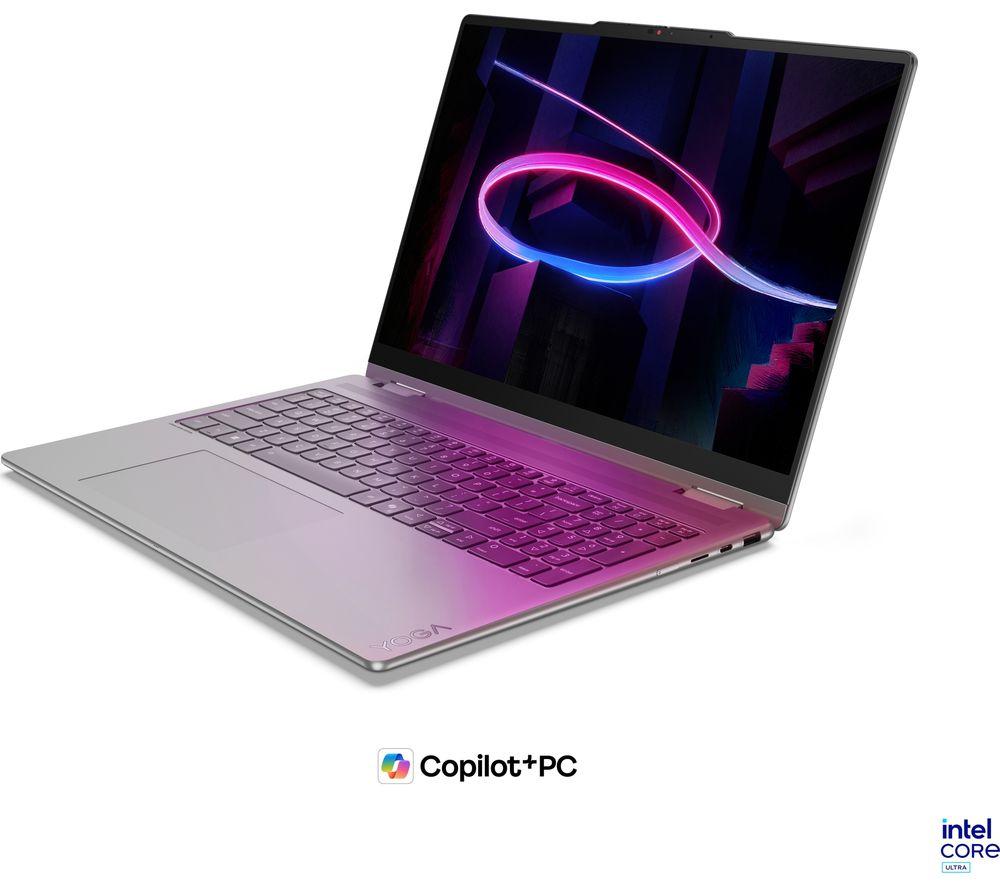 LENOVO Yoga 7i Aura Edition 16" 2 in 1 Laptop, Copilot+ PC - Intel&reg; Core&trade; Ultra 7, 512 GB, Luna Grey image number 3 of 12