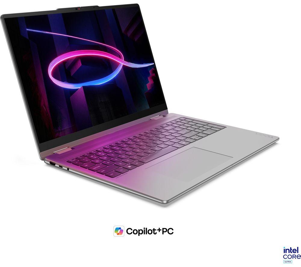 LENOVO Yoga 7i Aura Edition 16" 2 in 1 Laptop, Copilot+ PC - Intel&reg; Core&trade; Ultra 7, 512 GB, Luna Grey image number 4 of 12