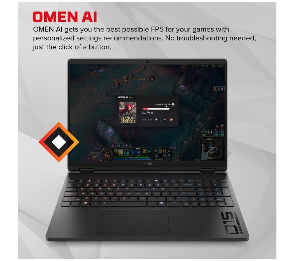 HP HyperX OMEN 15.3" Gaming Laptop - Intel&reg; Core&trade; i5, RTX 5050, 1 TB SSD image number 4 of 27