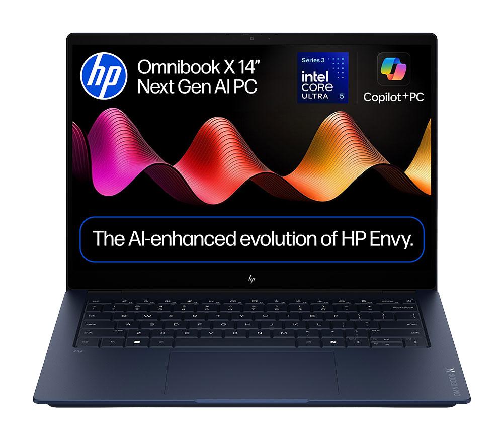 HP OmniBook X NGAI 14inch Laptop, Copilot + PC - IntelÂ® Coreâ„¢ Ultra 5, 1 TB SSD, Atmospheric Blue