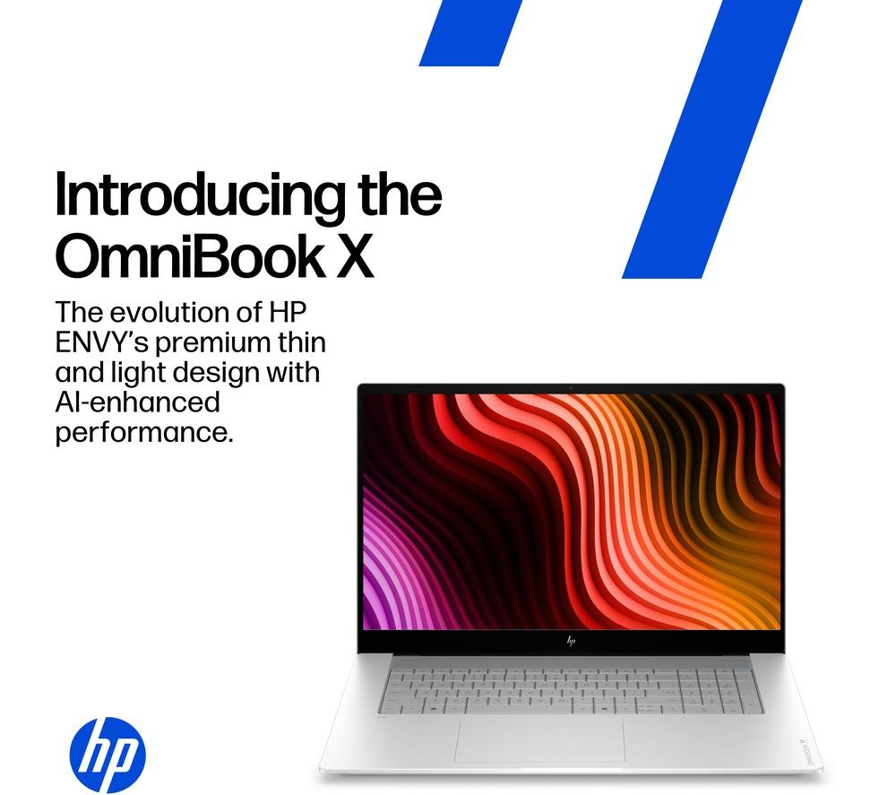 HP OmniBook X NGAI 17.3" Laptop - Intel&reg; Core&trade; Ultra 7, 1 TB SSD, Silver image number 2 of 25