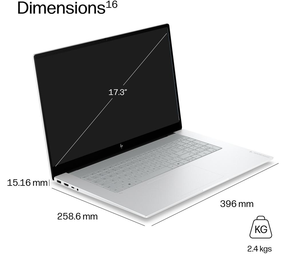 HP OmniBook X NGAI 17.3" Laptop - Intel&reg; Core&trade; Ultra 7, 1 TB SSD, Silver image number 15 of 25