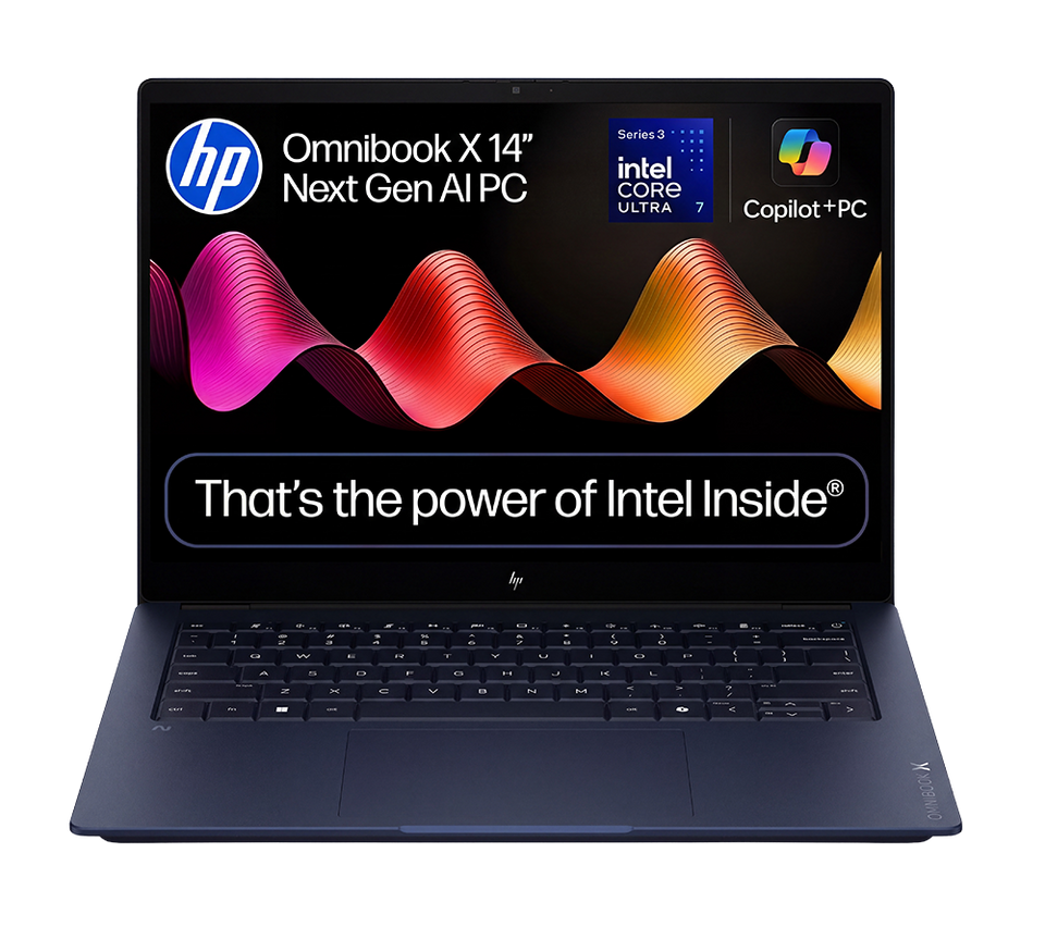HP OmniBook X NGAI 14" Laptop, Copilot + PC - Intel® Core™ Ultra 7, 1 TB SSD, Atmospheric Blue