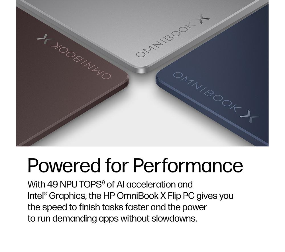 HP OmniBook X Flip NGAI 14" 2 in 1 Laptop - Intel&reg; Core&trade; Ultra 7, 1 TB SSD, Silver image number 11 of 26