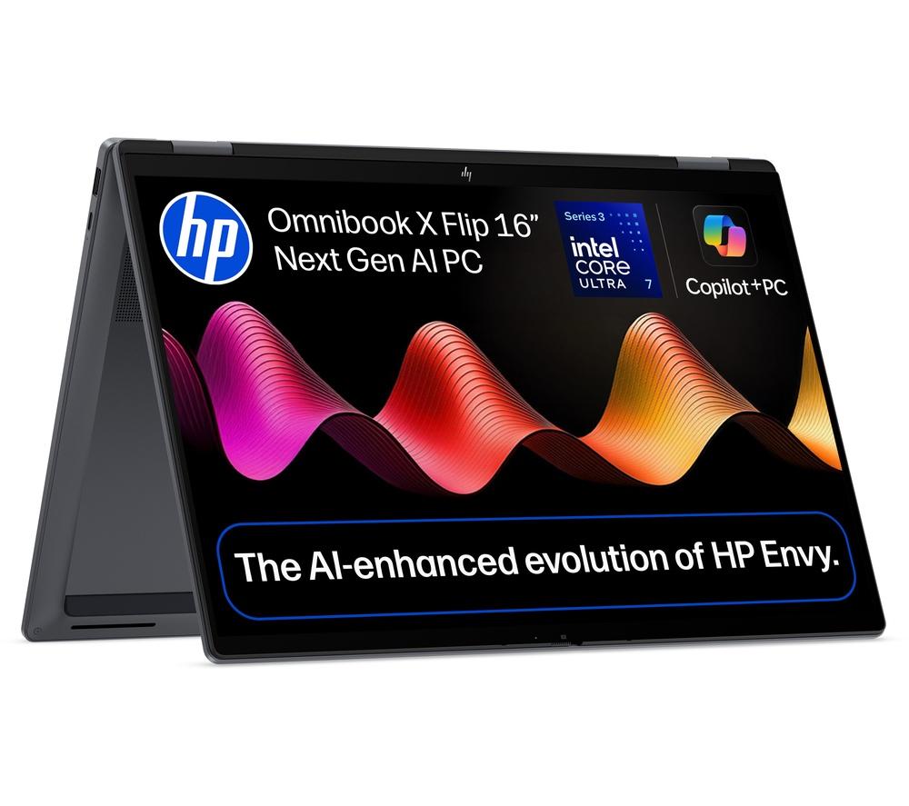 HP OmniBook X Flip NGAI 16" 2 in 1 Laptop - Intel Core Ultra 7, 1 TB SSD, Grey