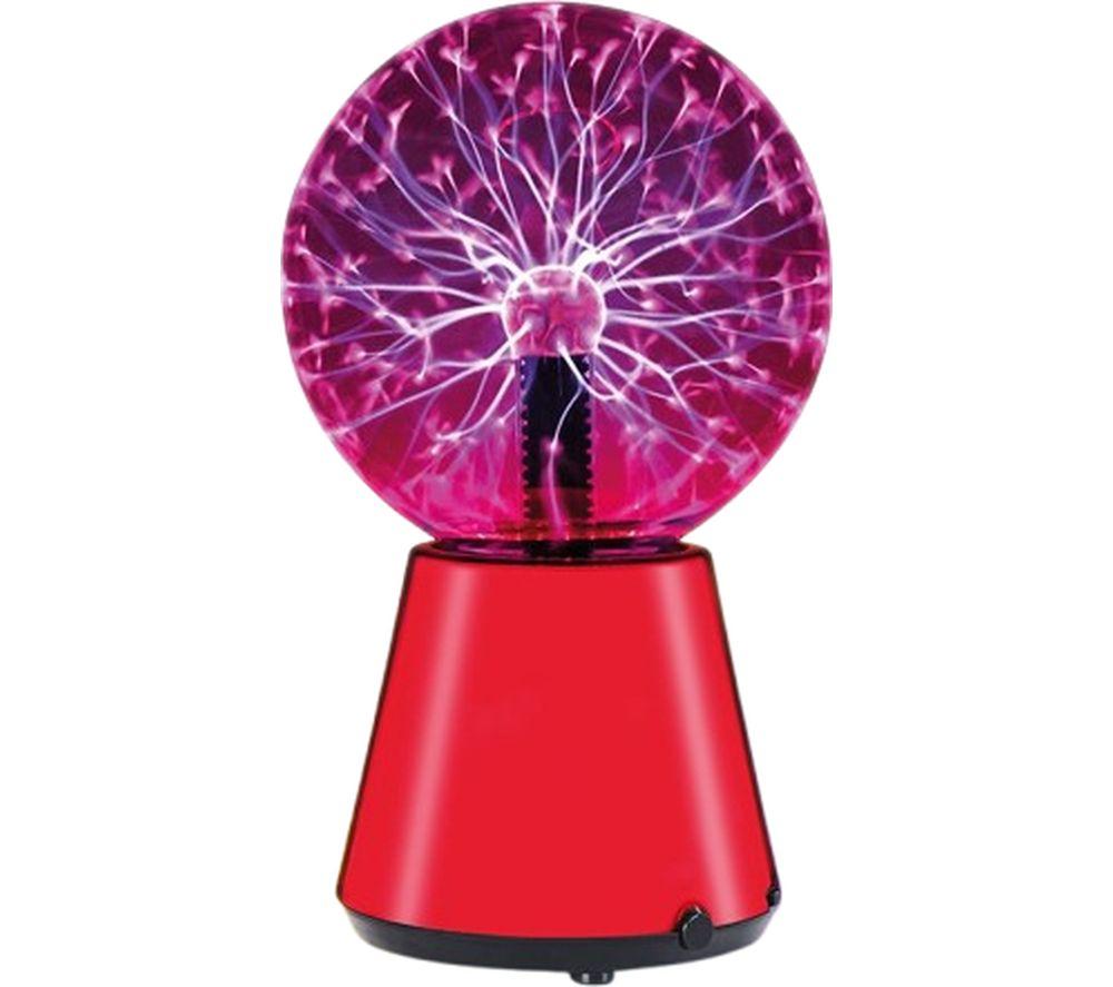 Menkind Colour Changing Futuristic Plasma Ball - Clear & Red