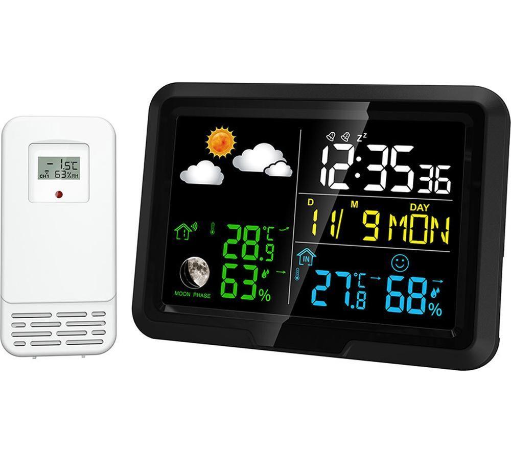 MENKIND All-in-One LED Weather Station - Black image number 2 of 5