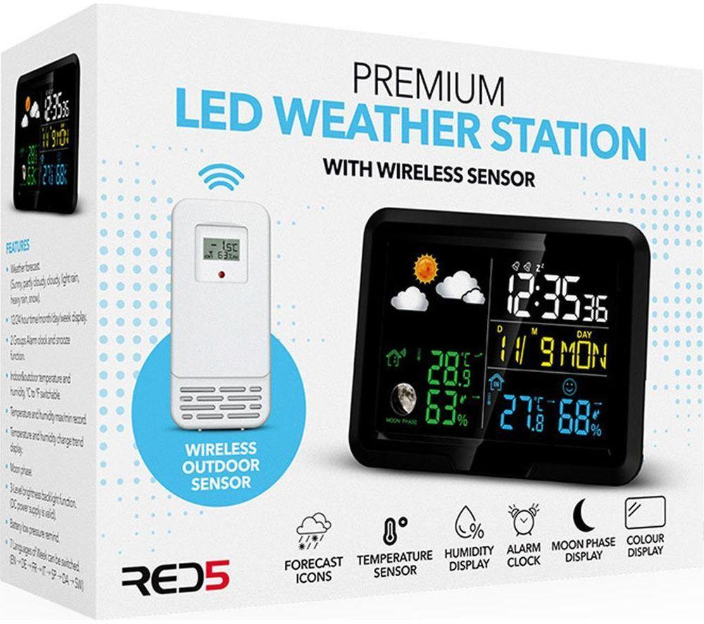 MENKIND All-in-One LED Weather Station - Black image number 4 of 5